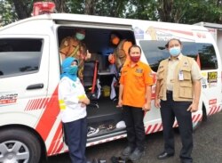 Mobil untuk tes PCR dari BNPB (foto: courtesy).