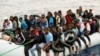 Migration EU Libya - African migrants boat in the Mediterranean