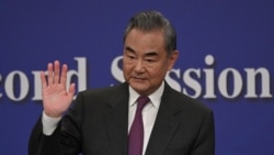 中國外長王毅星期四（3月7日）在中國第十四屆全國人大二次會議外交記者會上。
