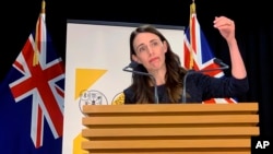 PM Selandia Baru Jacinda Ardern berbicara di Wellington (foto: dok). 