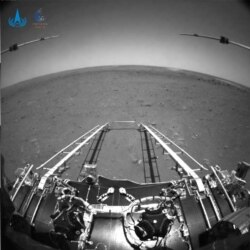 An image taken on Mars by Chinese rover Zhurong of China's Tianwen-1 mission is seen in this handout image released by the China National Space Administration (CNSA), May 19, 2021. CNSA/Handout via REUTERS