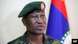 FILE- Brig. Gen. Chris Olukolade, Nigeria's top military spokesman in Abuja.