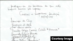 Carta perdao dos activistas a Vladmiro da Piedade Parte II