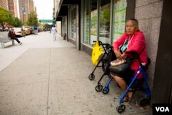 Clotilde Solís, who moved to the U.S. mainland more than a decade ago, says she has spent days trying to communicate with her husband’s family in Patillas, Puerto Rico, but has been unsuccessful. (R. Taylor/VOA)