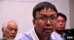 香港新同盟荃灣區議員譚凱邦。(美國之音湯惠芸)