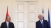 Greek Foreign Minister Nikos Dendias and his Turkish counterpart Mevlut Cavusoglu attend a news conference at the Ministry of Foreign Affairs in Athens, Greece, May 31, 2021.