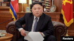 North Korean leader Kim Jong Un poses for photos in Pyongyang in this Jan. 1, 2019, photo released by North Korea's Korean Central News Agency (KCNA). 