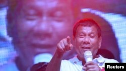 菲律賓總統候選人達沃市市長杜特爾特。