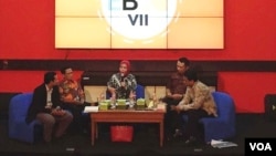 Diskusi 'Ekonomi Bebas Korupsi' di Fakultas Ekonomika dan Bisnis, Universitas Gadjah Mada, Yogyakarta Kamis 3/11 siang (VOA/Nurhadi).