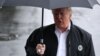 Presiden AS Donald Trump berbicara kepada media di Gedung Putih hari Senin (15/10), sebelum berangkat ke Florida untuk meninjau daerah yang baru saja dilanda oleh badai Michael. 