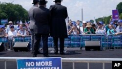 Xwepêşandineke Cihûyên Amerîkî li dijî bûyerên dijî Cihûyan li Washington. (Wêne ji arşîvê ye)
