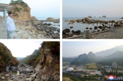 The Mount Kumgang tourist resort area is seen during North Korean leader Kim Jong Un's visit in this undated picture released by North Korea's Central News Agency, Oct. 23, 2019.