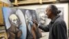 Visual artist Ricardo Santos Hernandez uses art as a form of activism to raise awareness about the plight of Central American and Mexican migrants and U.S. immigration policy. (Kulsoom Khan/VOA)
