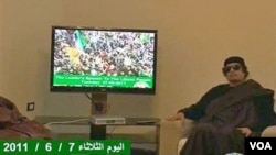 NATO berusaha mencegah Moammar Gadhafi memberikan pidato-pidato intimidasi kepada rakyat Libya lewat televisi.