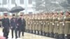 Presiden Afghanistan Ashraf Ghani menyambut kedatangan Presiden Joko Widodo dengan upacara militer di Kabul, Afghanistan, Senin, 29 Januari 2018. (Foto courtesy: Biro Press RI)