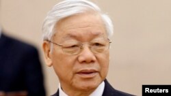 Vietnam's Communist Party's General Secretary Nguyen Phu Trong is seen in Hanoi, Vietnam, April 2, 2018. Trong became president and party leader Tuesday.
