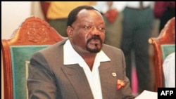 Jonas Savimbi na Umtata, Cap-Oriental, Afrique du Sud. le 08 janvier 1997.