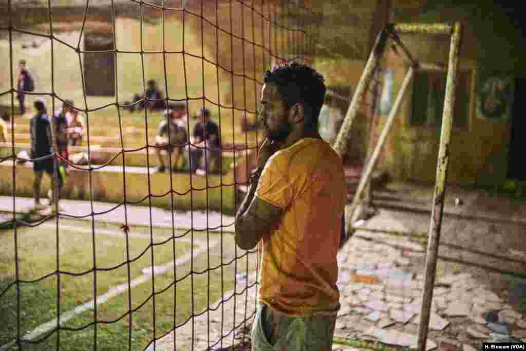 Nader Ashraf, 20, watches his friends play. “I have tried to join famous football clubs.” The discrimination was not subtle. “I went for many tryouts and more than once, the jury complimented my performance but when I said I am a Christian, they said ‘Sorry, we cannot take you.’” 