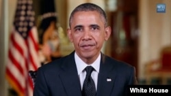 Presiden Barack Obama menyampaikan pidato mingguan dari Gedung Putih, Washington DC (Foto: dok).