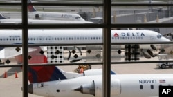 華盛頓里根國家機場的達美航空公司班機(資料照)