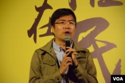 民陣召集人區諾軒。（美國之音湯惠芸攝）