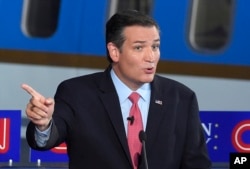 Republican presidential candidate, Sen. Ted Cruz, R-Texas, speaks during the CNN Republican presidential debate at the Ronald Reagan Presidential Library and Museum on Sept. 16, 2015, in Simi Valley, Calif.