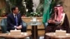 U.S. Secretary of State Marco Rubio meets with Saudi Arabia's Crown Prince Mohammed bin Salman in Riyadh on Feb. 17, 2025. 