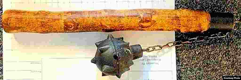 Among the more strange items seized by the TSA was a mace. (TSA)