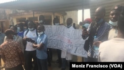 Professores manifestam-se no Uíge, Angola, 1 de Julho de 2021