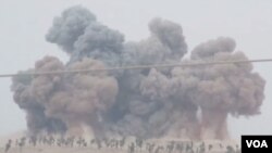 Serangan udara Rusia di provinsi Raqqa, Suriah (foto: dok).