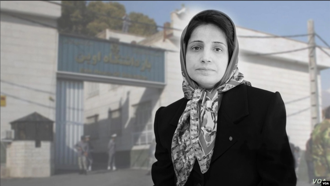 Undated image of jailed Iranian lawyer Nasrin Sotoudeh, who began a hunger strike on August 11, 2020 at Tehran's Evin prison to protest Iran's refusal to free other dissidents threatened by coronavirus outbreaks in Iranian jails. (Photo: VOA Persian) 