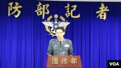 台灣國防部發言人羅紹和少將 (美國之音李逸華攝)