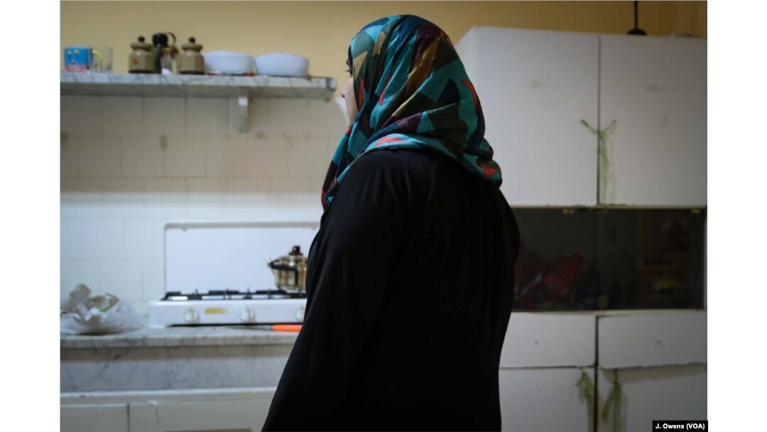 Reja at the offices of the Lebanese Council to Resist Violence Against Woman (LECORVAW) in Tripoli, Lebanon.