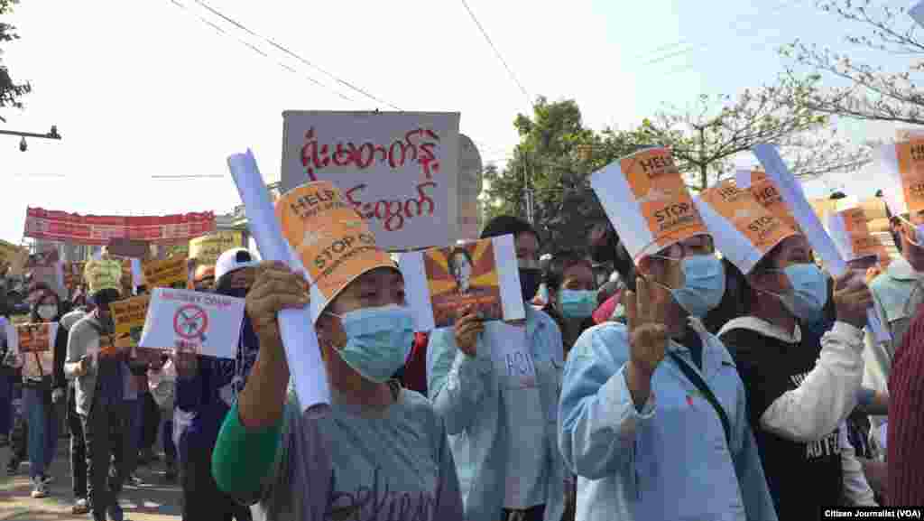 ကလေးမြို့က စစ်အာဏာသိမ်းဆန့်ကျင်ရေး ဆန္ဒပြပွဲ