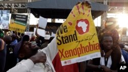 Manifestação contra a xenofobia, África do Sul, 2015. 