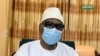 Malian President Ibrahim Boubacar Keita appears on state television to announce his resignation on Aug. 18, 2020. 
