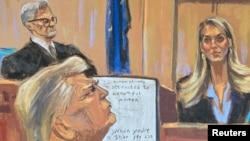 Former U.S. President Donald Trump appears at court in New York