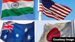Kelompok Quad yang terdiri dari AS, Australia, India dan Jepang. AS sedang mengusahakan pertemuan tatap muka dengan kelompok ini untuk membahas masalah infrastruktur. (Foto: Courtesy)