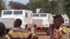 FILE - U.N. peacekeeping soldiers on patrol in the city of Bangui, Central African Republic, Sept. 30, 2015. Pope Francis is scheduled to arrive in the country Nov. 29, the final stop on his Africa tour.