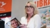 June Steenkamp, the mother of the late Reeva Steenkamp who was shot dead by her boyfriend Oscar Pistorius in 2013, speaks at the launch of her book, ‘Reeva, A Mothers Story,’ in Johannesburg, March 10, 2015.