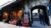 The Arasta Bazaar near the Blue Mosque, is empty of people, following an explosion in Istanbul, Turkey, Jan. 12, 2016. 