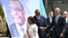 Ethiopia's Prime Minister Hailemariam Desalegn (2nd L) greets U.S. President Barack Obama as he arrives to the National Palace in Addis Ababa, Ethiopia July 27, 2015. 