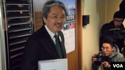 香港特首選舉參選人曾俊華 (美國之音湯惠芸拍攝)