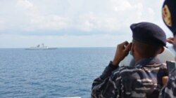 TNI Angkatan Laut Indonesia dan China melakukan latihan bersama, termasuk di antaranya latihan SAR dan manuver taktis. (Foto: Courtesy/TNI AL)