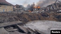 2024年3月6日烏克蘭哈爾科夫地區俄羅斯空襲摧毀的住宅大樓