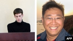 Kenneth Bae (kanan) dan Matthew Todd Miller, dua warga Amerika yang ditahan Korea Utara.