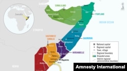 Overview map of Somalia