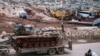 Turkish army artillery arrives in the east of Idlib, Syria, Feb. 15, 2020.