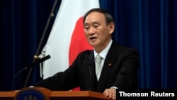 스가 요시히데 일본 총리.