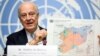 Utusan PBB untuk Suriah, Staffan de Mistura berbicara di Jenewa, Swiss (foto: dok). 